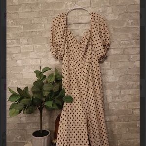 Polka Dot Puff Sleeve Jumper